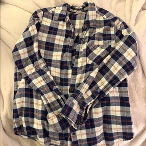 Blue, gold and white flannel